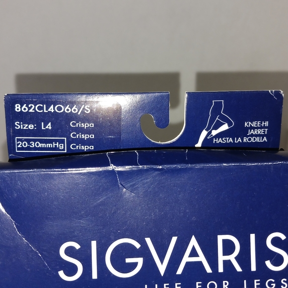 Sigvaris Open-Toe Knee-Hi Compression Stockings, 20-30 mmHg, L4, NIB - Picture 4 of 6